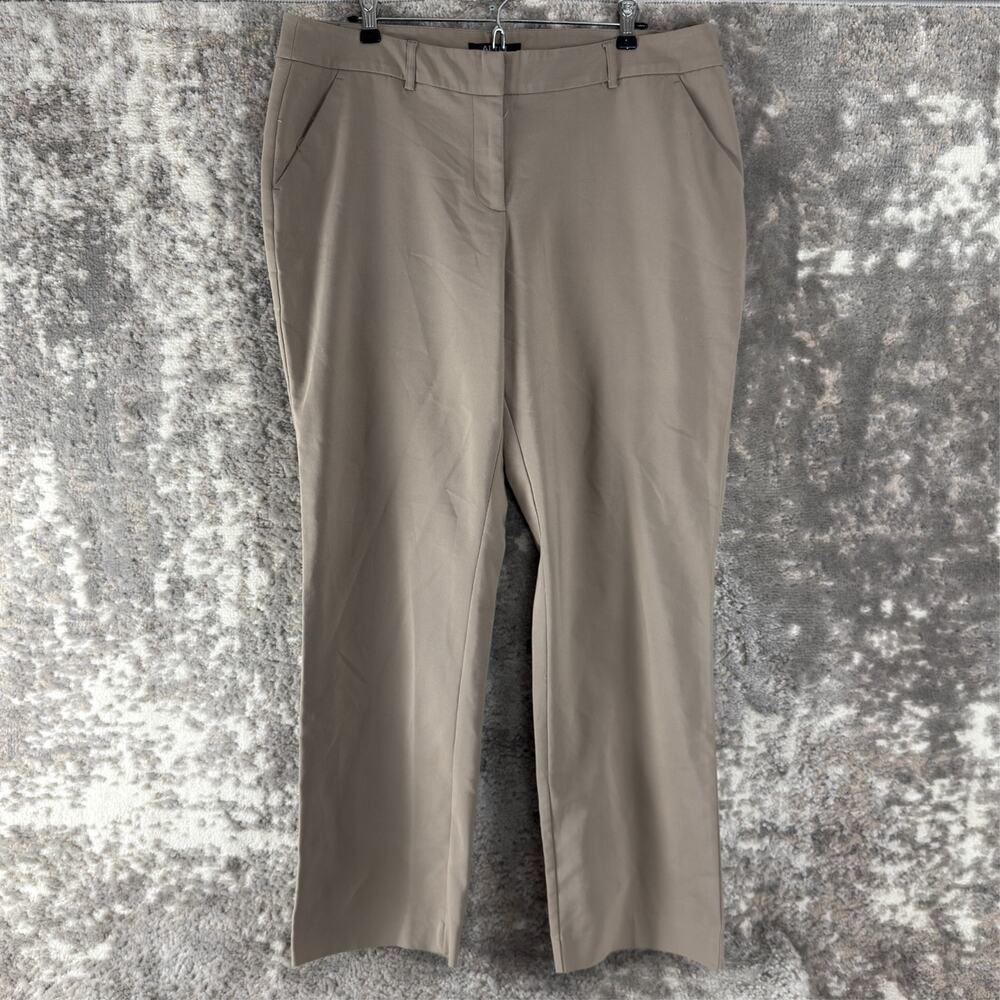 Apt 9 Size 16 Stretch Flat Front Straight Leg Button Zip Pocket Casual